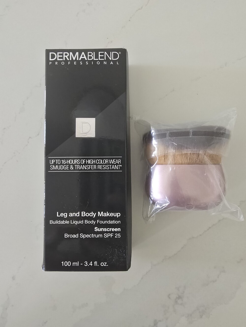 Dermablend Leg and Body Makeup Liquid Foundation + Pink Brush Included